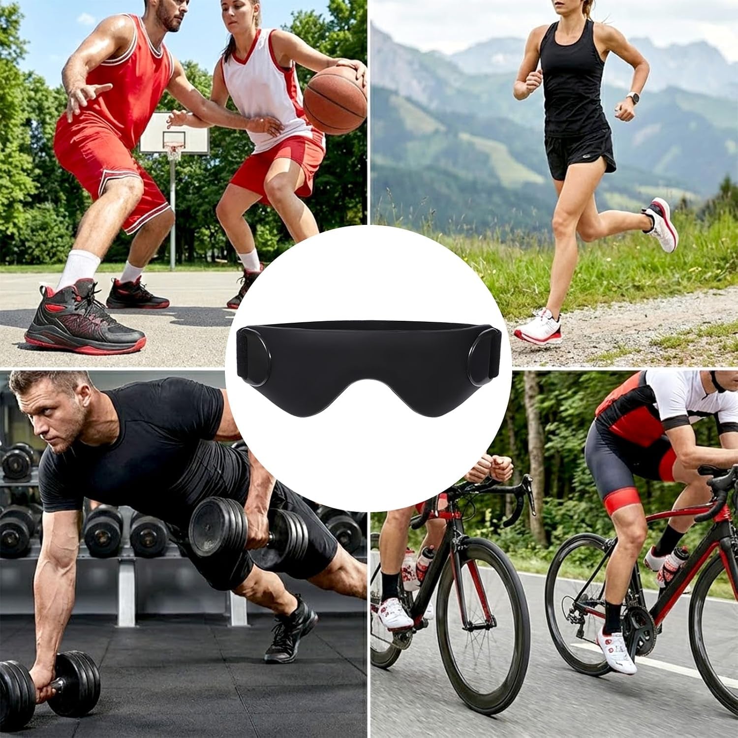 2 Pack Silicone Patella Strap, Adjustable Patellar Tendon Support Strap, Knee Straps for Basketball, Sports, Black Knee Patellar Tendon Support Straps for Men Women
